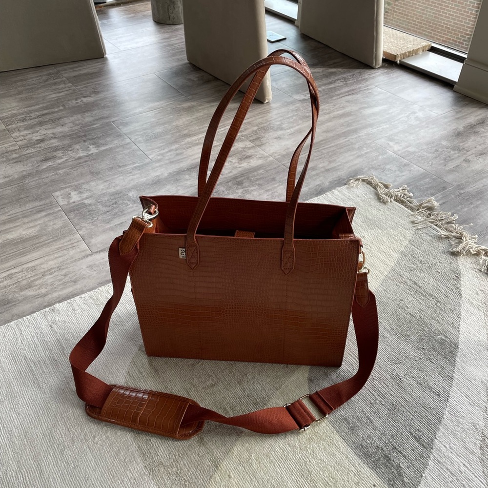 Beis The Mini Work Tote in Cognac